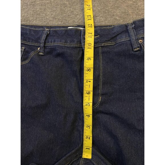 California Vintage Jeans Womens 18 Blue Dark Wash Straight High Rise Stretch - Picture 4 of 8